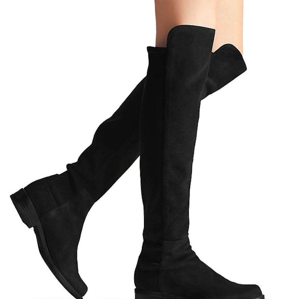 Stuart Weitzman 5050 Suede Over-The-Knee Boots - image 8